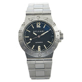 ブルガリ ディアゴノ スポーツ 腕時計 LCV29S 自動巻き ブラック文字盤 ステンレススチール レディース BVLGARI 【中古】